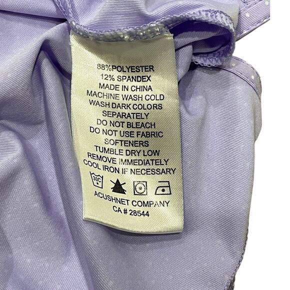 FootJoy Golf Polo Performance Polka Dot Men’s 2XL Purple Stretch Wicking Logo - Picture 7 of 8